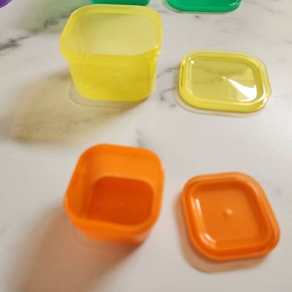 21 day fix Beachbody food storage square rainbow canisters many small portion si - Picture 2 of 3